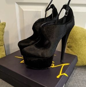Vintage Calf Skin/Leather Platform Heels